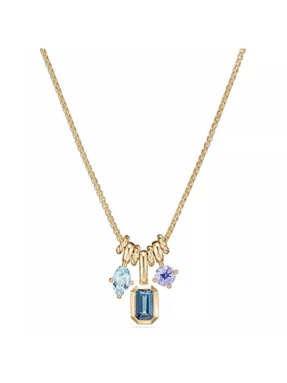 David Yurman Novella collection 3 pendants necklace